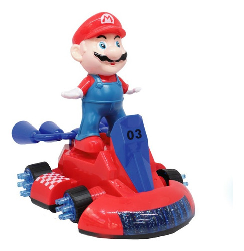 Super Hero Mario Kart Luz Led Y Sonido Juguete Para Niños