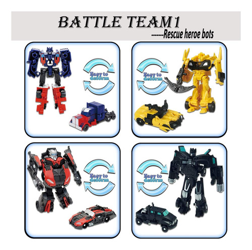 8 Pcs Mini Car Robot Toys, Figuras De Acción De Héroes Peque
