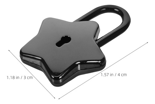 Candado Pequeño Con Llave En Forma De Estrella, Minicandado