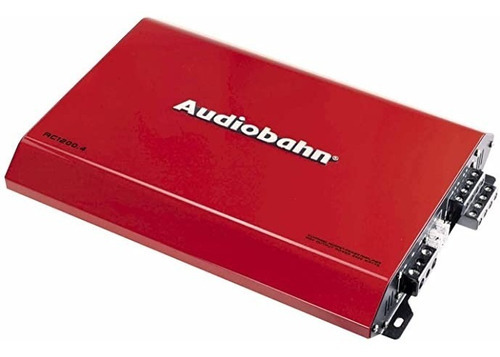 Fuente Amplificador Audiobahn 4 Canales 2400w Color Rojo