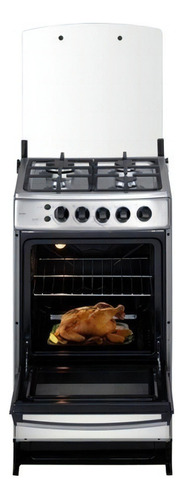 Cocina A Gas Indurama Modelo Bilbao 4 Hor/ Inox/ Con Grill