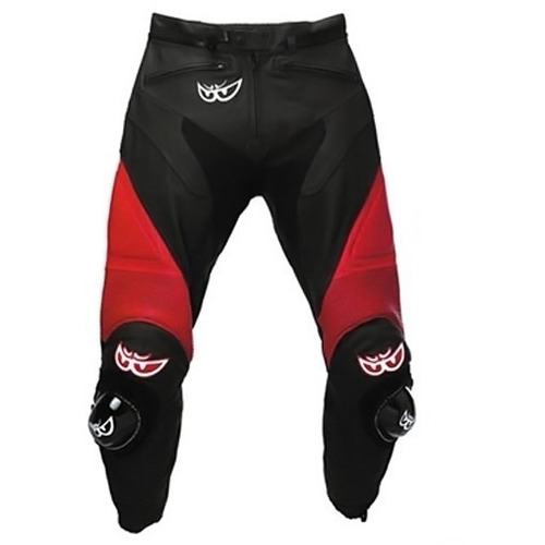 Calça Motoqueiro Berik Couro Sport Racing C/ Saboneteira