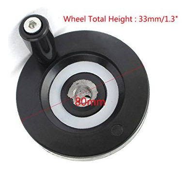 Rueda Manual Negra Yxq 10 Mm 80 Mm Para Máquinas Rectificado