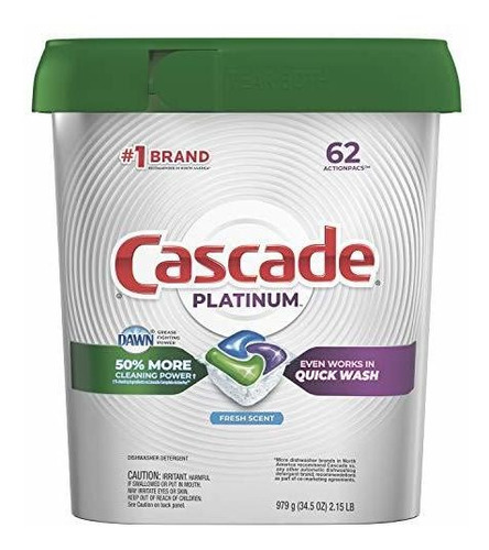 Capsulas Para Lavavajillas Cascade Platinum, Detergente Para