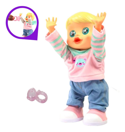 Boneca Interativa Baby Wow Anda Fala Malu - Multikids