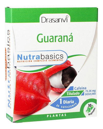 Guarana En Capsulas 30 Unidades Vegano Vitalidad Drasanvi Sabor Sin Sabor