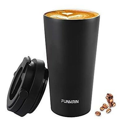 Funkrin Insulated Coffee Mug Tumbler Con Lid Y Straw, Vxmgp