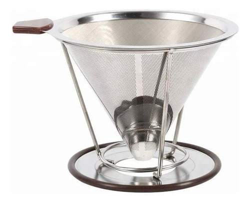 Metodo V60/02 Con Base Acero Inoxidable Cafe Filtrado