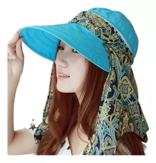 Sombrero Solar Protección Uv Para Dama Desmontable Importado