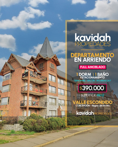 Departamento Amoblado En Valle Escondido Paicaví