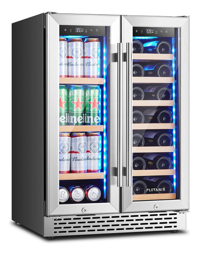 Plotanis Refrigerador De Vino Y Bebidas De 24 Pulgadas, De D