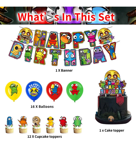 Repo R.e.p.o Kit De Cumpleaños Globo Decoracion Fiesta 30pcs