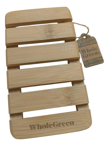 Jabonera Grande De Madera De Bambú Whole Green Portland