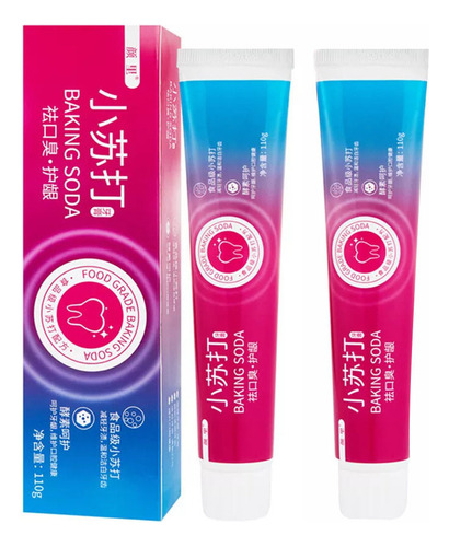 2pcs Pasta De Dientes Blanqueadora Con Bicarbonato De Sodio