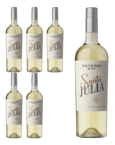 Vino Santa Julia Sauvignon Blanc X 750cc. Caja 6 Botellas