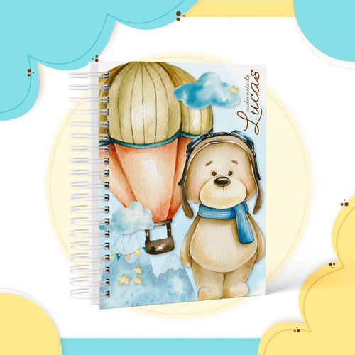 Caderneta De Saúde Personalizada - Urso Baloeiro (menino) 