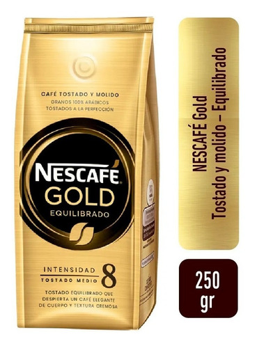 Cafe Molido Equilibrado Nescafe Gold 250 Gr