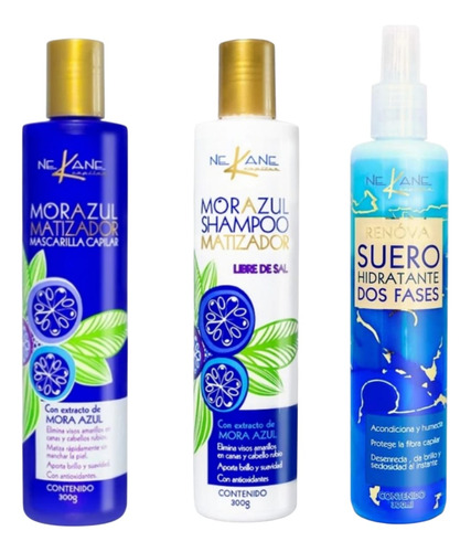 Nekane Mora Azul Shampoo +máscarilla + Restaurador Dos Fases
