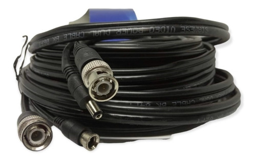 Cable De Poder Para Cámaras De Seguridad 15 Metros Negro Bk 