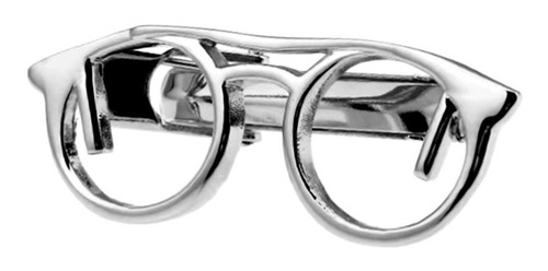 Pisacorbatas Thot Ra Figura De Lentes Vintage Plateado D-663