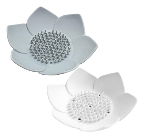 2 Unids Flor En Forma De Caja De Jabón Plato De Jabón Plato