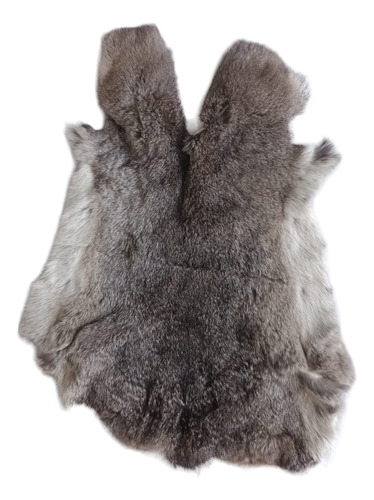 Piel De Conejo 100% Natural Color Gris #1