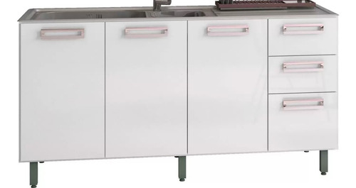 Bajo Mesada Cocina Aparador Alacena 150 Cm Largo Estante Int