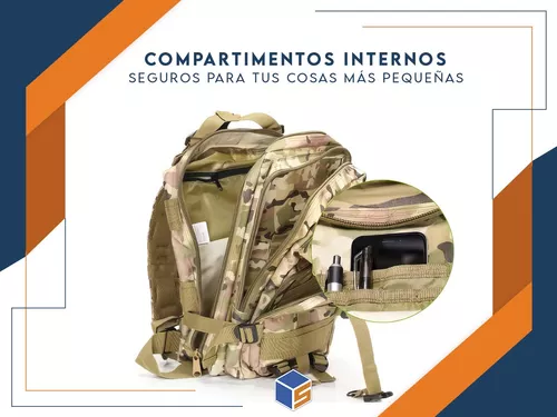 Mochila Tactica Militar Camping Asalto Trekking Reforzada