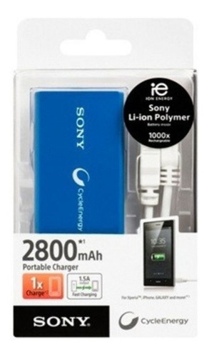 Cargador Portátil Sony Cp-v3/bl 2800mah  Azul