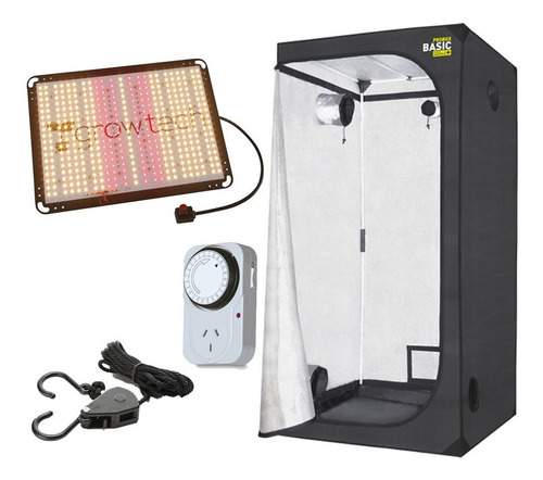 Kit Indoor Carpa Garden 80 Led Quantum 150w Con Polea Timer