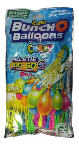 Bombitas De Agua Buncho Balloons 111 Globos En 60 Segundos