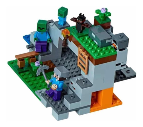 Lego Minecraft 21141 La Cueva De Los Zombis Usado Sin Caja