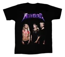 Comprar Remeras Estampadas Dtg Full Hd Airbag Banda Logo Fucsia