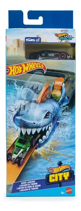 Propulsor Lanzador De Hot Wheels City Acelerador De Carros Color Lanzador Tiburon Hot Wheels