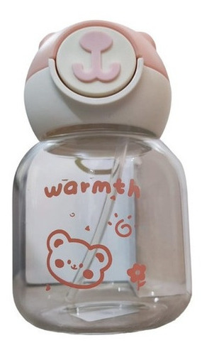 Botilito Vidrio Agua Diseño Kawaii Tapa Seguiridad 500ml 