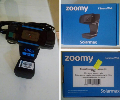 Webcam Zoomy 480p Solarmax Vga 30fps Cable X 3mts