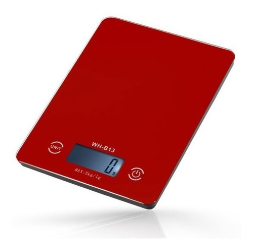Báscula digital de cocina Weigh Fitness de vidrio templado de 5 kg