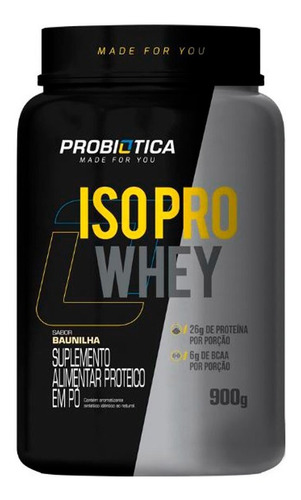 Iso Pro Whey 900g Probiótica - Whey Protein Isolado