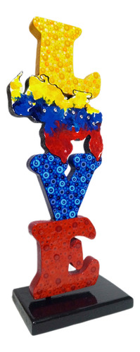 Souvenir Love Venezuela Tricolor Regalos Recuerdos Mdf