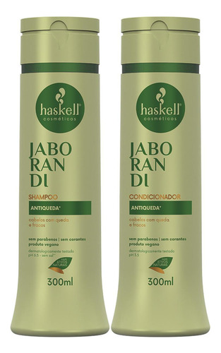 Kit Shampoo Condicionador 300ml Haskell Jaborandi