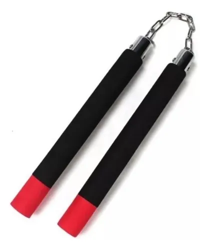 comprar Nunchakus Chacos Entrenamiento Polímero Goma Negros Cadena  