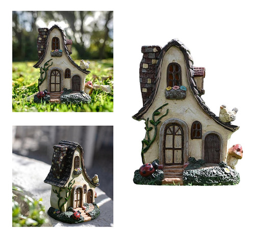 Mini Estatua Figurita Miniatura Paisaje Hadas Jardín Casa
