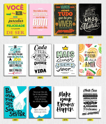 Placas Decorativas - Frases/pensamentos - Promoção - 20x30