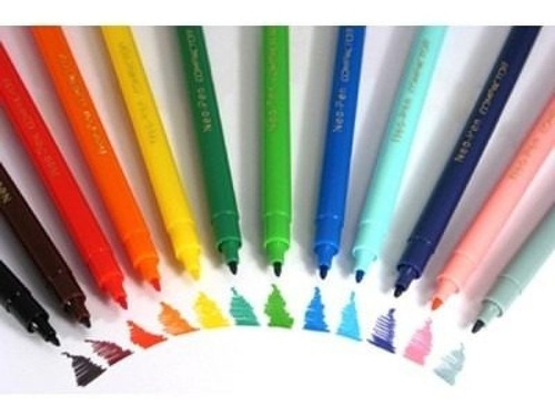 Canetinhas Coloridas 36 Cores Neo Pen Gigante Compactor