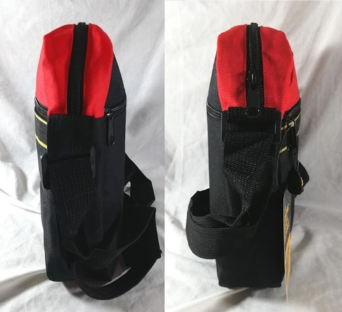Imagen 3 de 7 de Morral Caterpillar Porta Tablet iPad 9¨ Negro Franja Roja