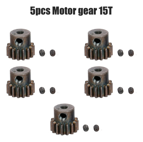 5 Piezas Actualización 3.175mm 1/8 Pulgadas Rc Motor 15t