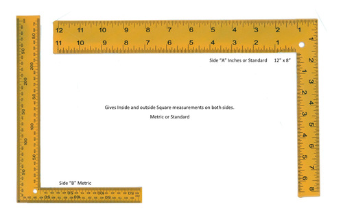 Escuadra Carpintero Shaped Square 8  12  Estandar 200 Mm Do