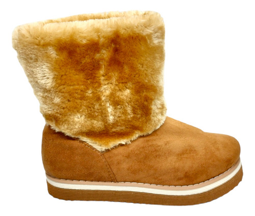 Pantubotas Mujer Invierno Moda Botas Peluche Corderito