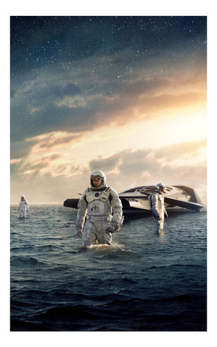 Póster Interstellar Planeta Miller Agua Astronautas Universo