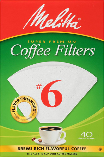 Inc Filtro De Café Cono # 6, 40 Ct